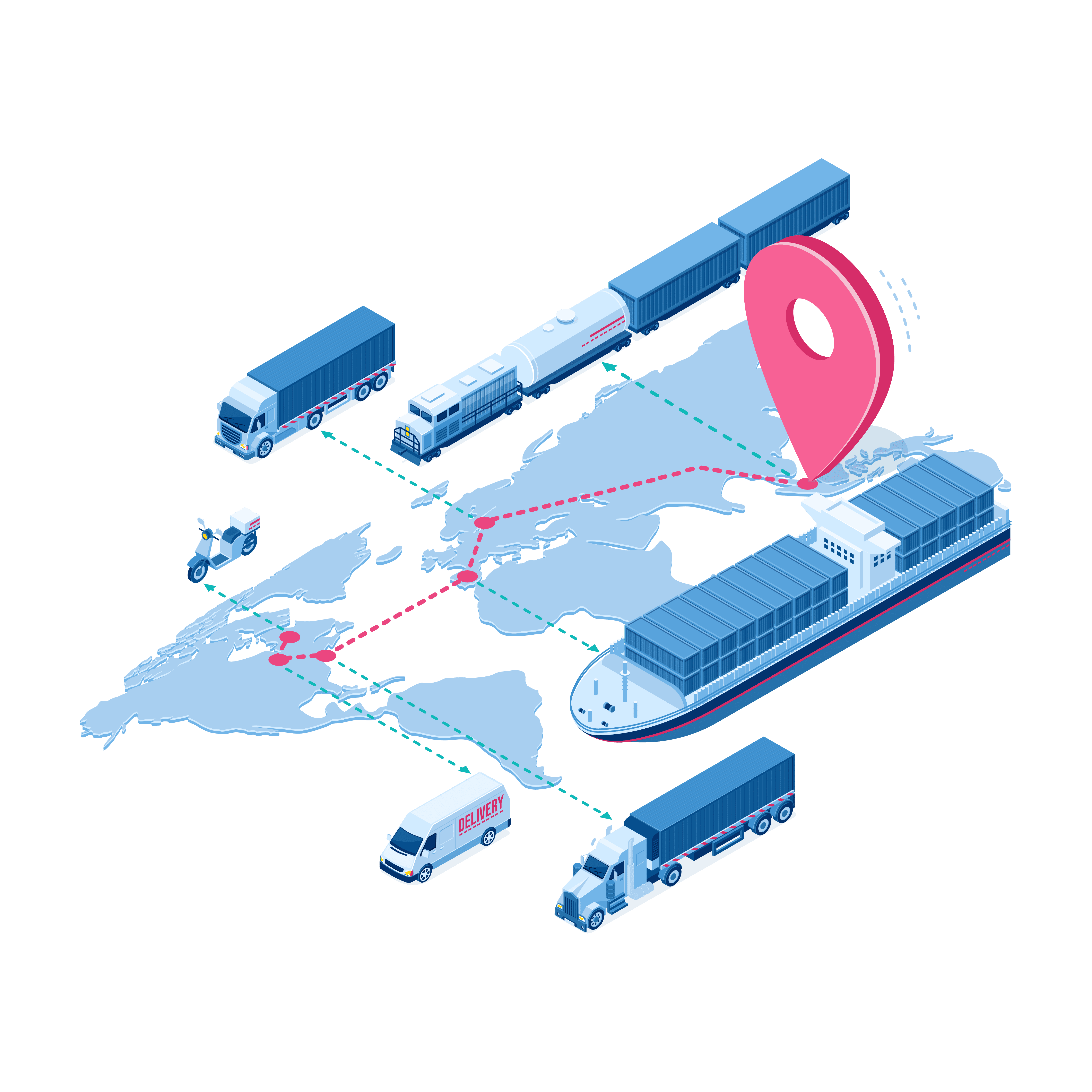 distribution supply chain graphic